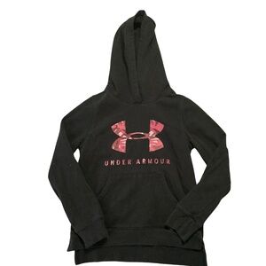 Under Armour Girls Youth Hoodie, Size YMD, COLDGEAR, Black/Pink